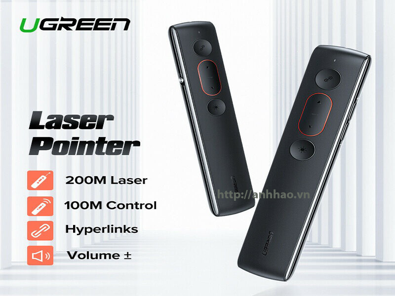 Bút trình chiếu Laser không dây Ugreen 60327, khoảng cách 100m