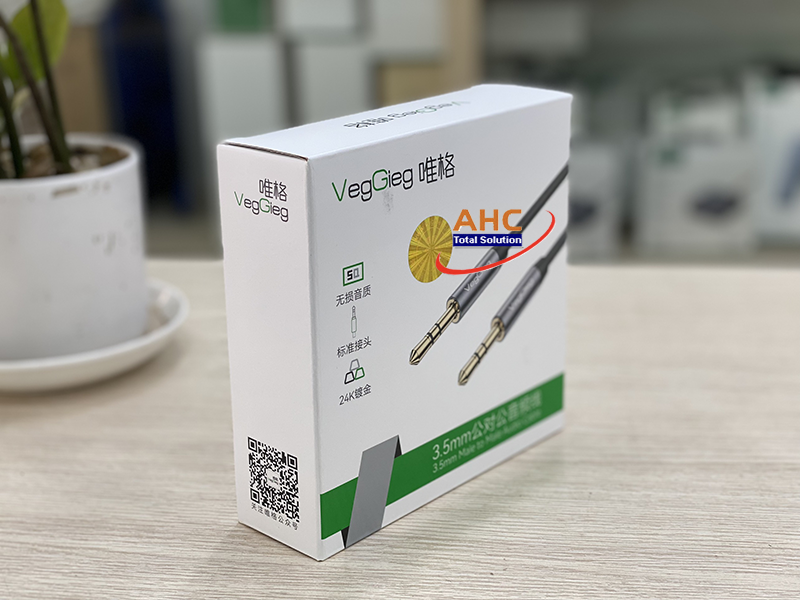 Cáp âm thanh 2 đầu 3.5mm dài 10m VA618 VegGieg chính hãng