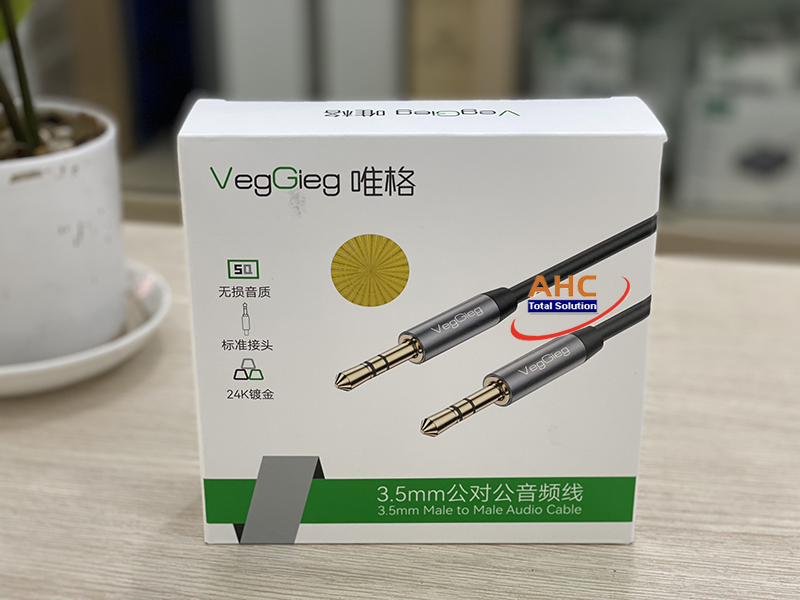 Cáp âm thanh 2 đầu 3.5mm dài 10m VA618 VegGieg chính hãng