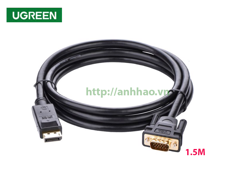 Cáp chuyển Displayport to VGA dài 1.5M ugreen 10247 chính hãng