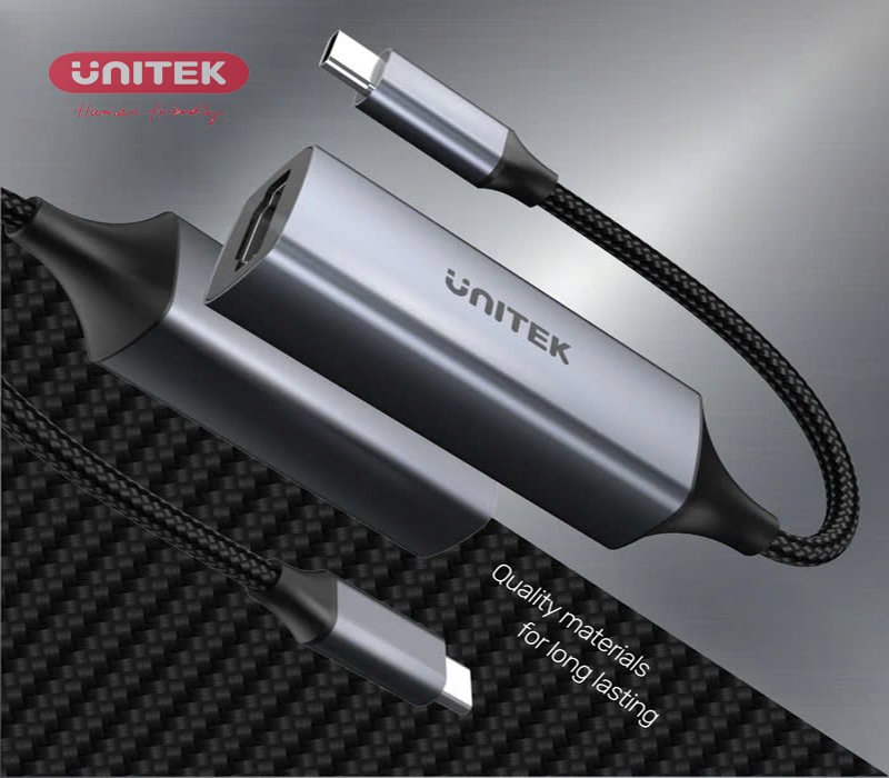 Cáp chuyển đổi USB-C sang HDMI Unitek V1412A - Hỗ trợ 4K@60Hz, Chất lượng cao