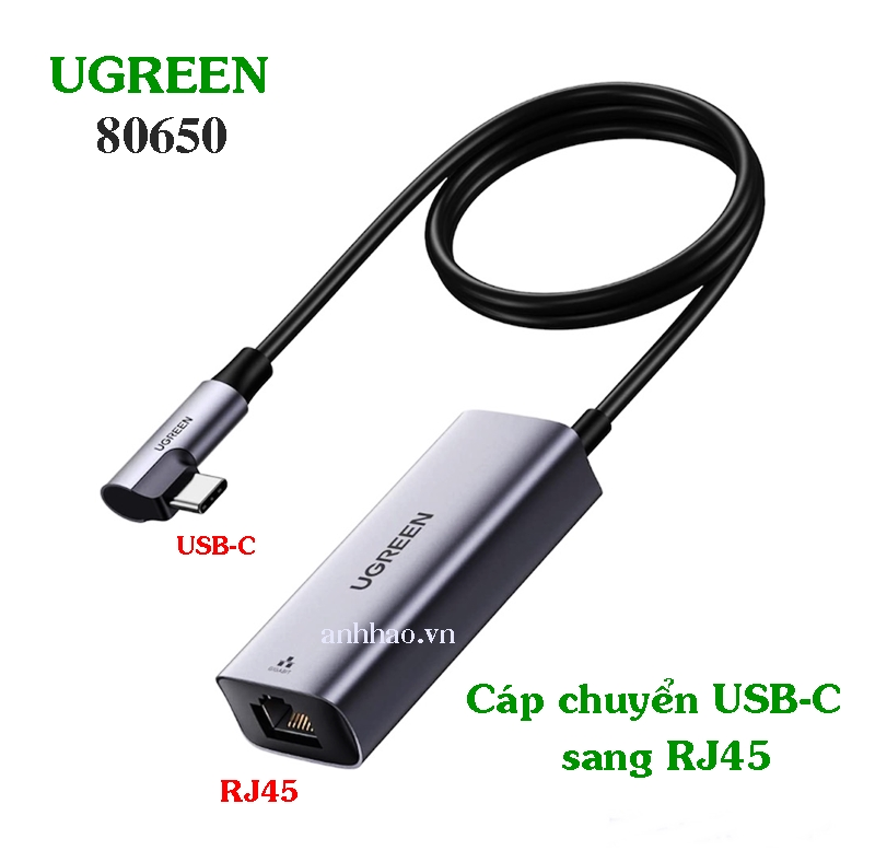 Cáp chuyển đổi USB type C sang RJ45 kèm sạc Ugeen 80605 cao cấp