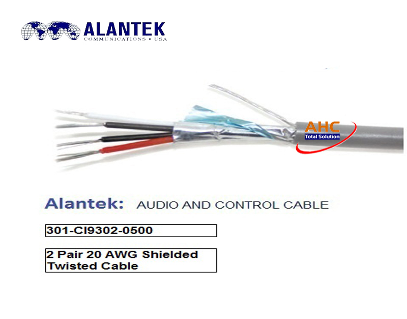 Cáp điều khiển Alantek 20AWG 2 pair 301-CI9302-0500 chính hãng - Cuộn 500m