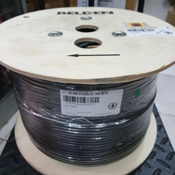Cáp đồng trục Belden 9116S RG6 75 Ohm - Chống nhiễu kép cho CATV & Vệ tinh