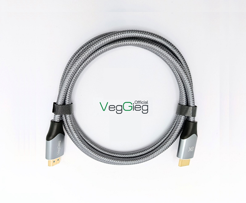 Dây cáp HDMI 2.1 8K dài 2M cho tivi, máy chiếu VegGieg V-H403 - Độ phân giải 8K@60Hz