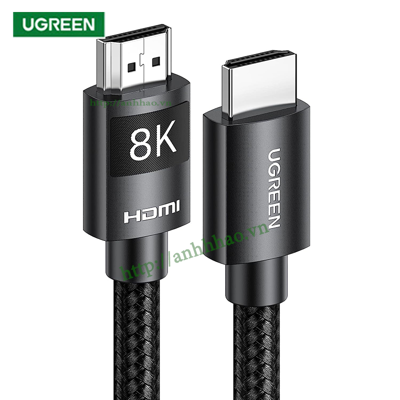 Cáp HDMI 2.1 dài 0,5M Ugreen 40493, độ phân giải 8K@60Hz 48Gbps hỗ trợ HDR eARC