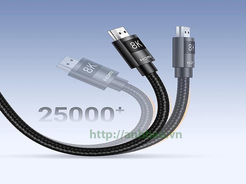 Cáp HDMI 8K ugreen 40181 dài 3M, hỗ trợ độ phân giải 8K @60hz, 48Gbps. Bảo hành 18 tháng