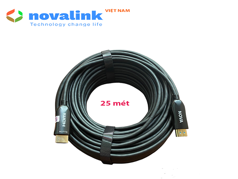 Fiber optic HDMI cable 25M NV-32011 | Cáp HDMI 2.0 sợi quang dài 25M NV-32011 Novalink