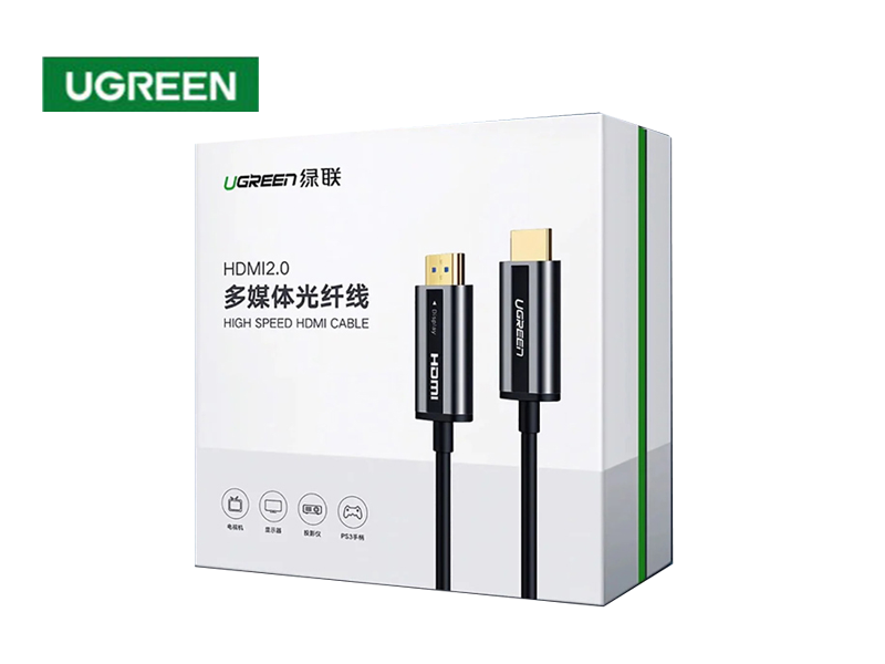 Cáp HDMI 2.0 sợi quang Ugreen dài 30M Ugreen 50217, hỗ trợ độ phân giải 4K/60Hz