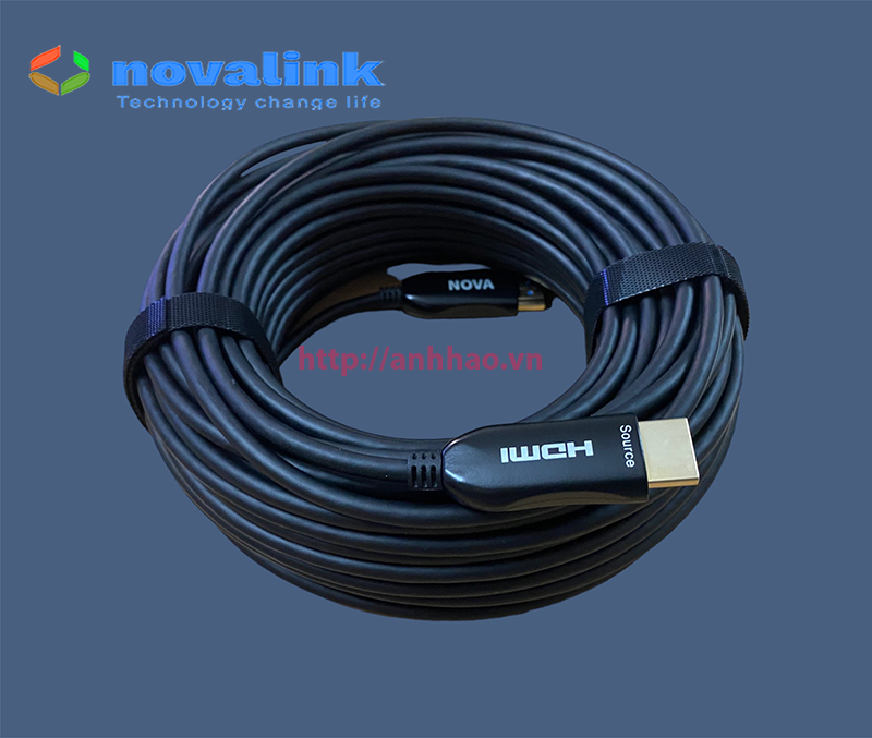 Cáp HDMI 2.0 lõi cáp quang dài 20M NV-32010 Novalink | Fiber optic HDMI cable 20M