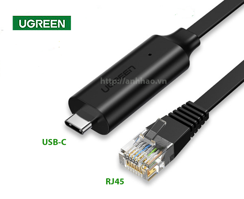 Cáp lập trình Console USB type-C to RJ45 FTDI Ugreen 80186 chính hãng