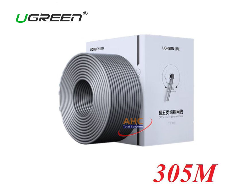 Cáp mạng CAT5E U/UTP 24AWG 350MHz, cuộn dài 305m Ugreen 60547