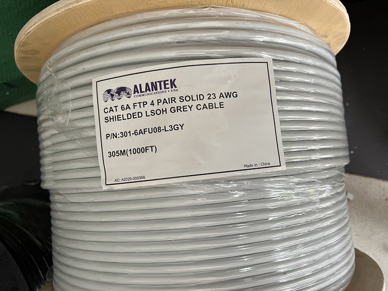 Cáp Mạng Alantek Cat6A FTP | P/N: 301-6AFU08-L3GY - Cuộn 305m