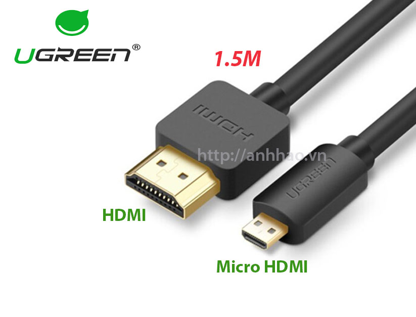 Cáp Micro HDMI sang HDMI 1.5M Ugreen 30102 chính hãng