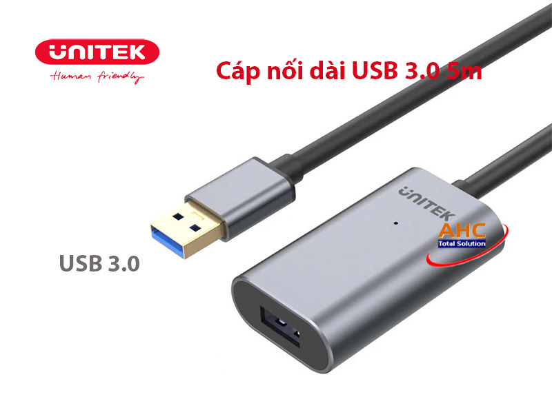 Cáp nối dài USB 3.0 5m Unitek Y-3004 - Có chíp khuếch đại