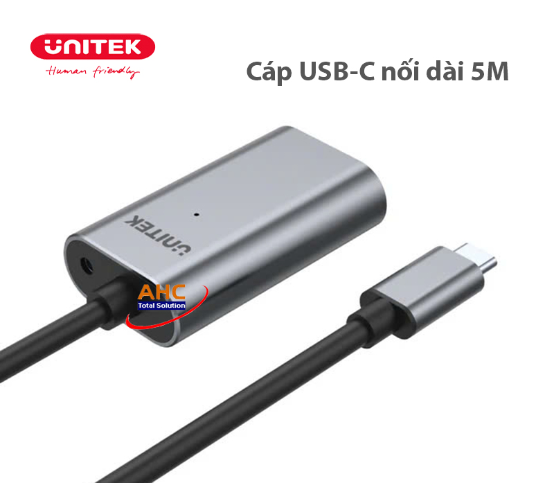 Cáp nối dài USB Type-C 5M Unitek U305A - tốc độ truyền dữ liệu 5Gbps