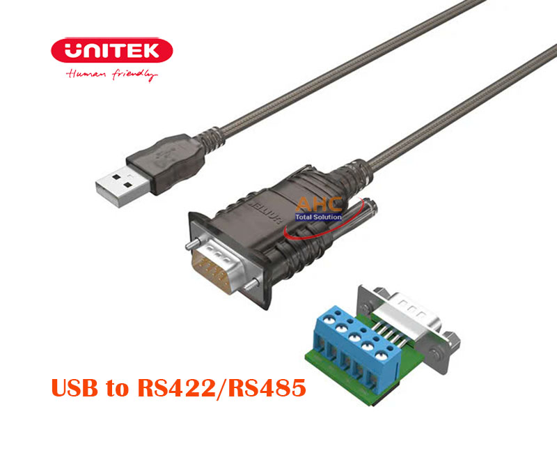 Cáp chuyển USB 2.0 sang RS422/RS485 Unitek Y-108301 | Chipset FTDI, hỗ trợ 4 chế độ giao tiếp