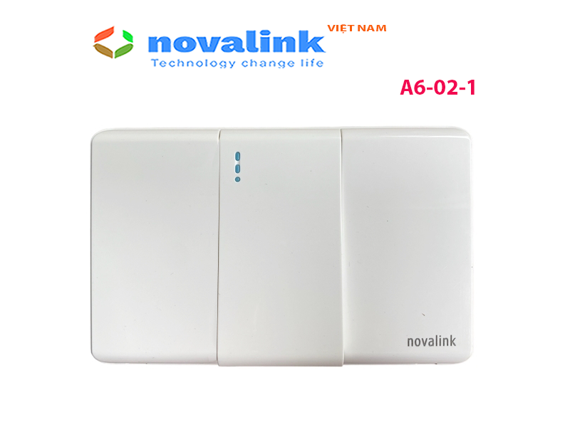 Bộ mặt 1 công tắc 2 chiều A6-02-1 Novalink cao cấp