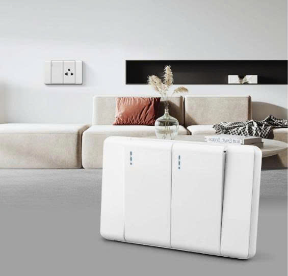 Công tắc đôi hạt dài Novalink A6-03 - Thiết kế 2 phím bấm tiện dụng, hiện đại