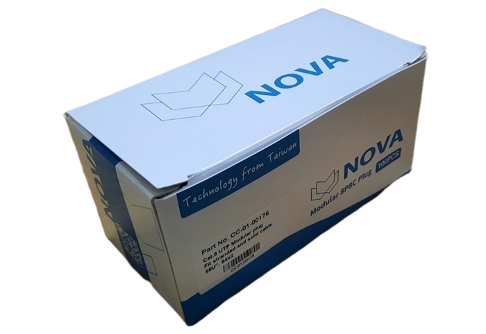 Hạt mạng, đầu bấm mạng cat6 1 mảnh Nova CC-01-00176 chính hãng