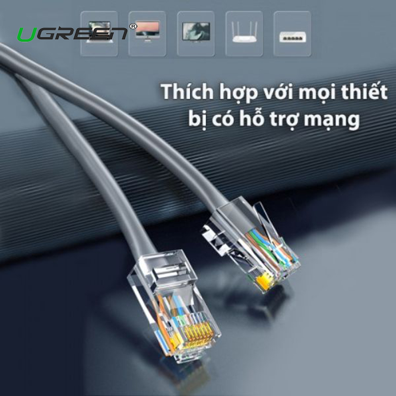 Hạt mạng, đầu bấm mạng Cat6 Ugreen 50962 - Hộp 50 hạt
