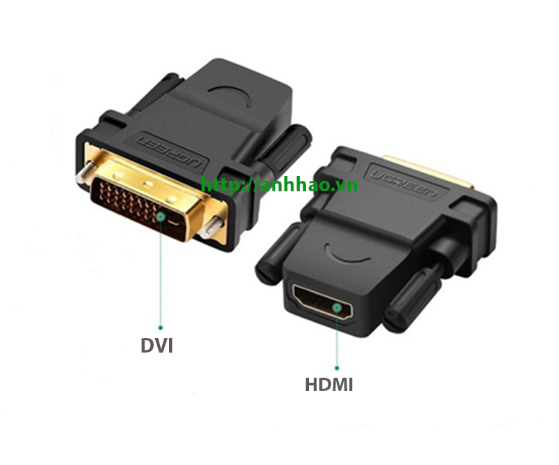 Đầu chuyển đổi DVI 24+1 to HDMI Ugreen 20124 chính hãng