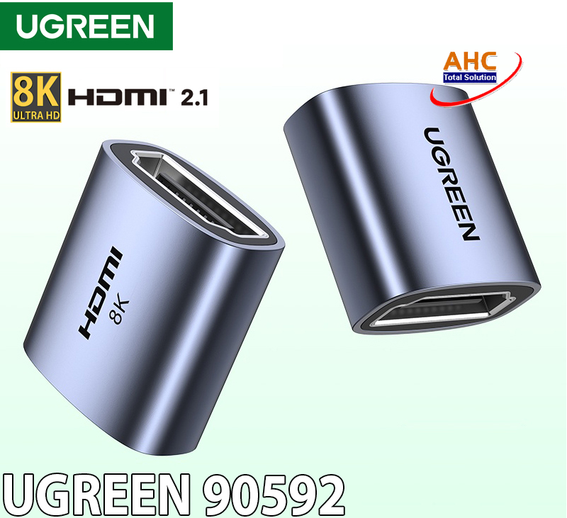 Đầu nối HDMI 2.1 Ugreen 90592, Hỗ trợ 8K@60Hz, 48Gbps, eARC 3D HDR