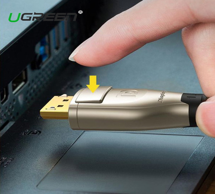 Cáp DisplayPort 1.4 Ugreen 60843 2m - Truyền tín hiệu 8K, chơi game mượt mà