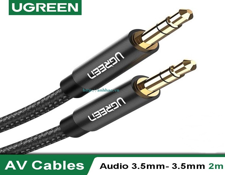 Dây loa Audio 3.5mm dài 2M Ugreen 10687 chính hãng