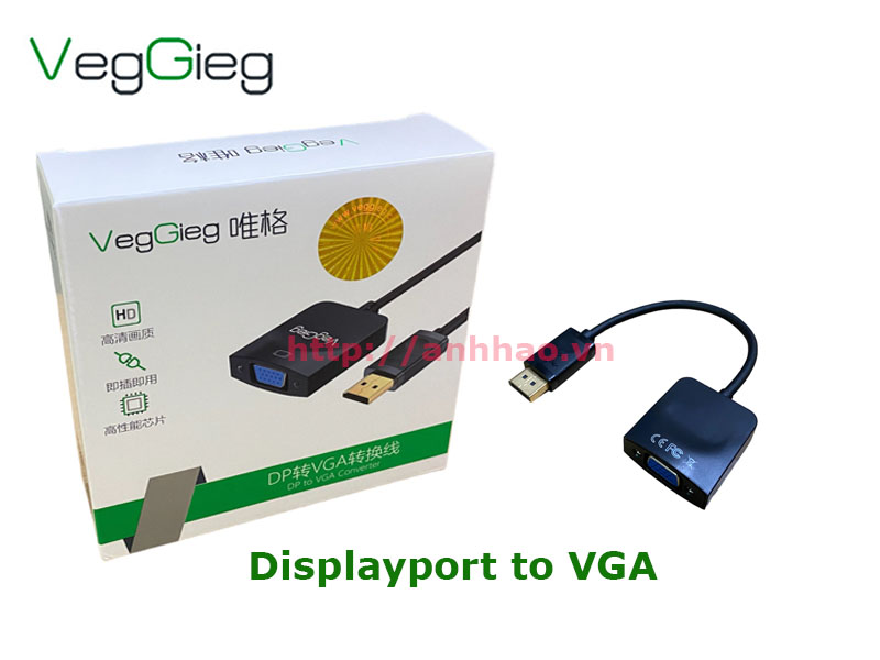 Cáp chuyển Displayport sang VGA VegGieg VZ615