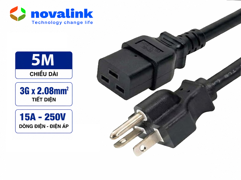 Dây nguồn C19 dài 5M - Giải Pháp Tối Ưu Cho UPS, PDU, Server
