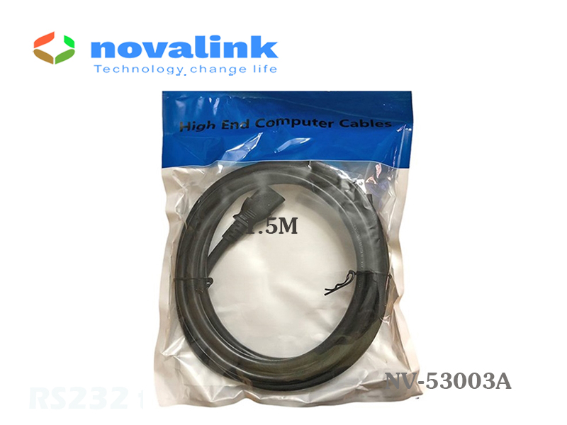 Dây nguồn 3 chân C13 dài 1.5M Novalink NV-53003A - Lõi đồng 3Gx1.31mm, tiêu chuẩn UL