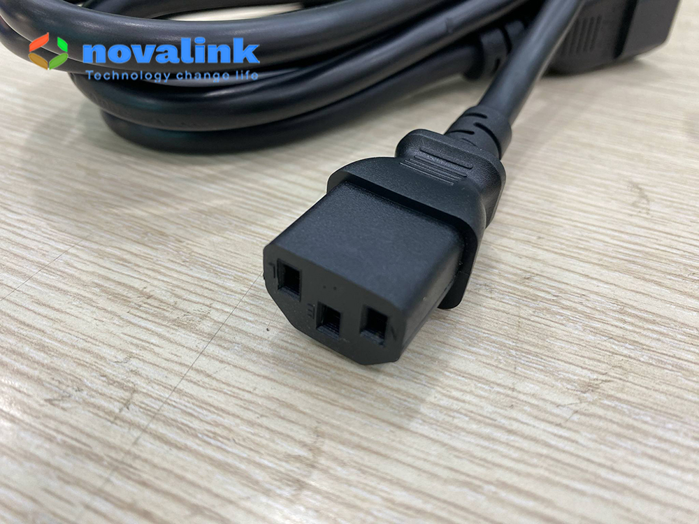 Dây nguồn C13 C14 dài 5m Novalink NV-53008A chuẩn UL, lõi đồng 16AWG cho UPS, PDU, Server