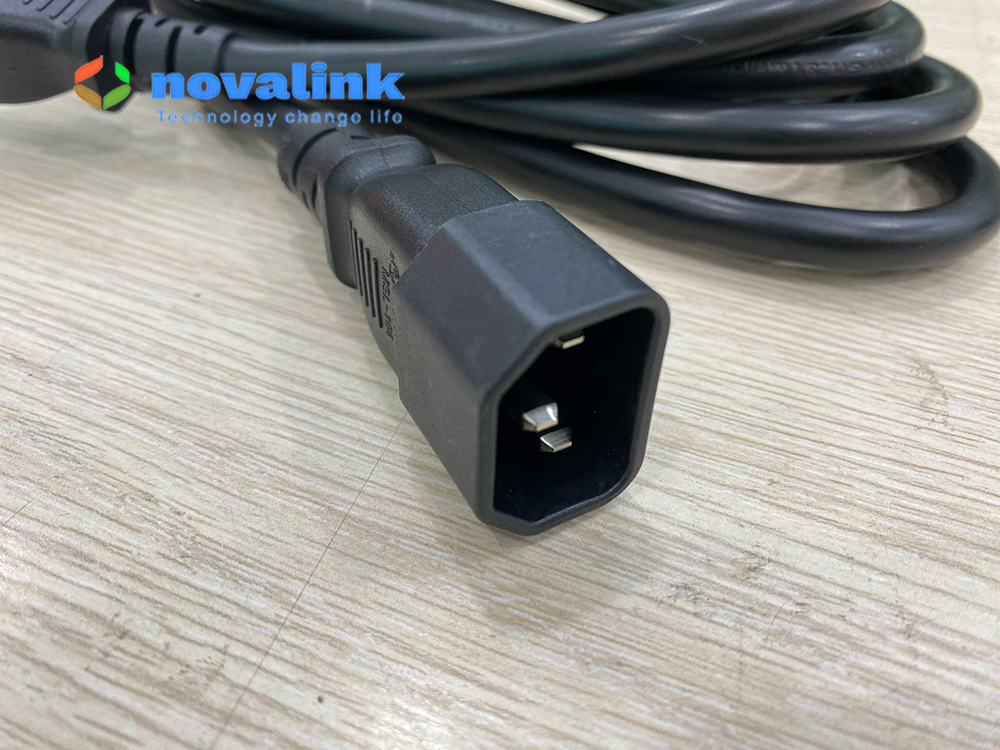 D&acirc;y nguồn C13 C14 d&agrave;i 5m Novalink NV-53008A chuẩn UL, l&otilde;i đồng 16AWG cho UPS, PDU, Server