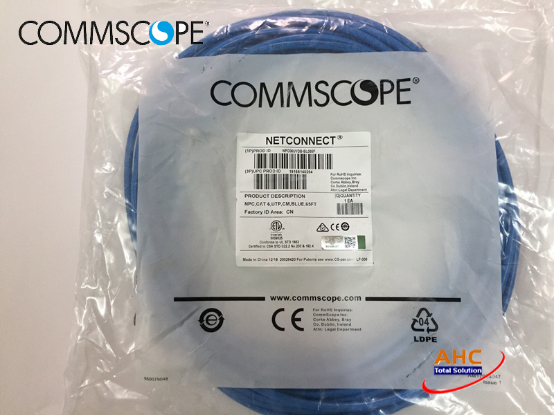 Dây nhảy mạng cat6 20M Commscope | Patch cord cat6 20M Commscope