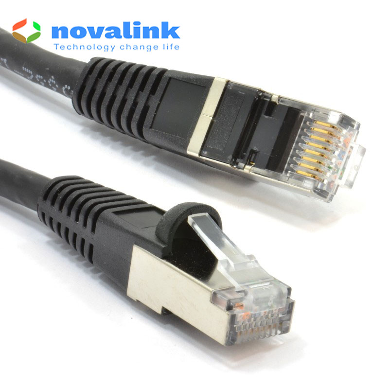 Dây nhảy cat6A STP dài 3M màu đen Novalink NV-62105A