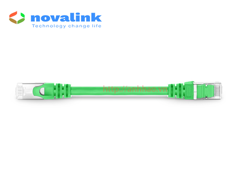 Dây nhảy mạng cat6A 0.2M Novalink cao cấp - Tốc độ 10Gbps, băng thông 550Mhz