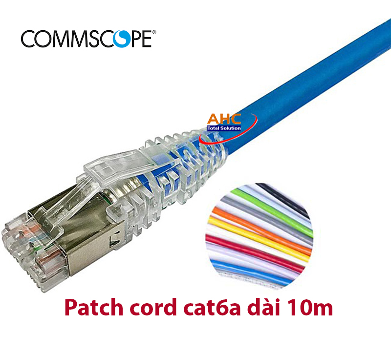 Dây nhảy mạng cat6A S/FTP 10M Commscope | Patch cord cat6A 10M Commscope chính hãng