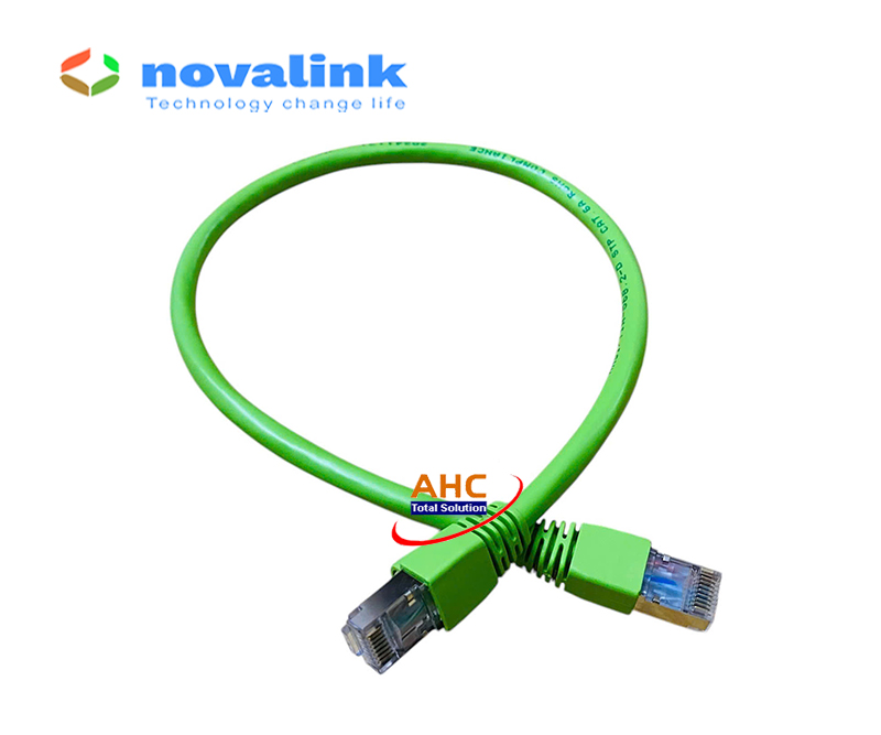 Dây nhảy mạng cat6a STP dài 0.5m Novalink NV-63101A. Tốc độ 10Gbps, 550 MHz