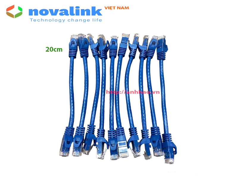 Dây nhảy Patch Cord Cat6 20cm (0.2m) Novalink NV-20114A