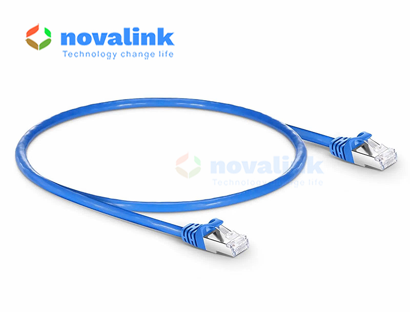 Dây nhảy mạng Cat6A STP 4m Novalink NV-60106A - Chuẩn 10Gb, Băng thông 600MHz