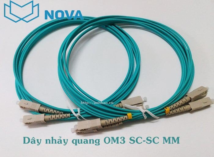 Dây nhảy quang Multi-mode OM3 SC-SC dài 3M NV-61703 Novalink chính hãng