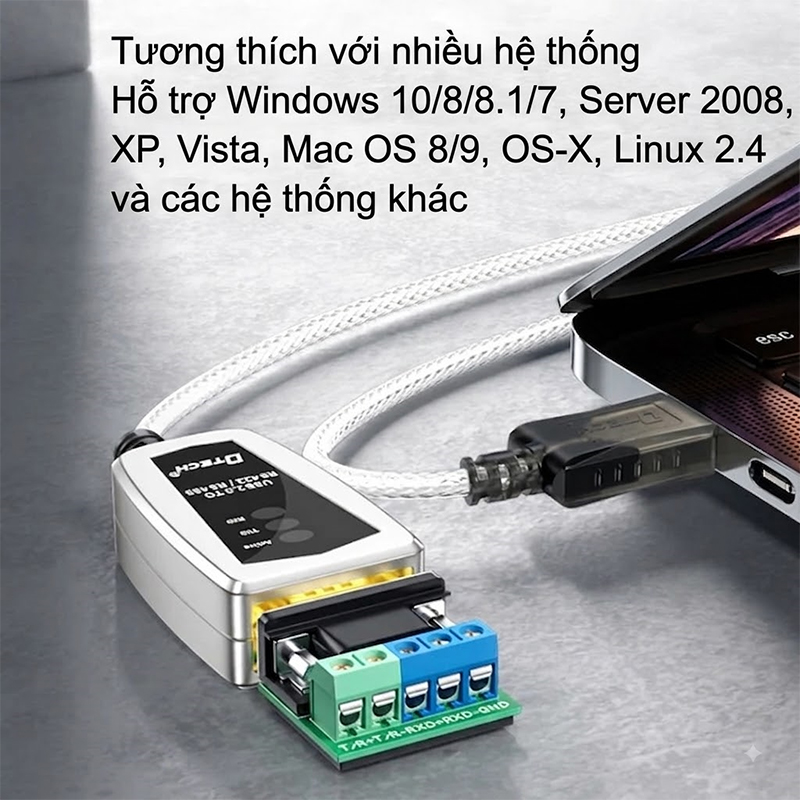 Cáp chuyển đổi USB sang RS422 RS485 chip FTDI Dtech DT-5019