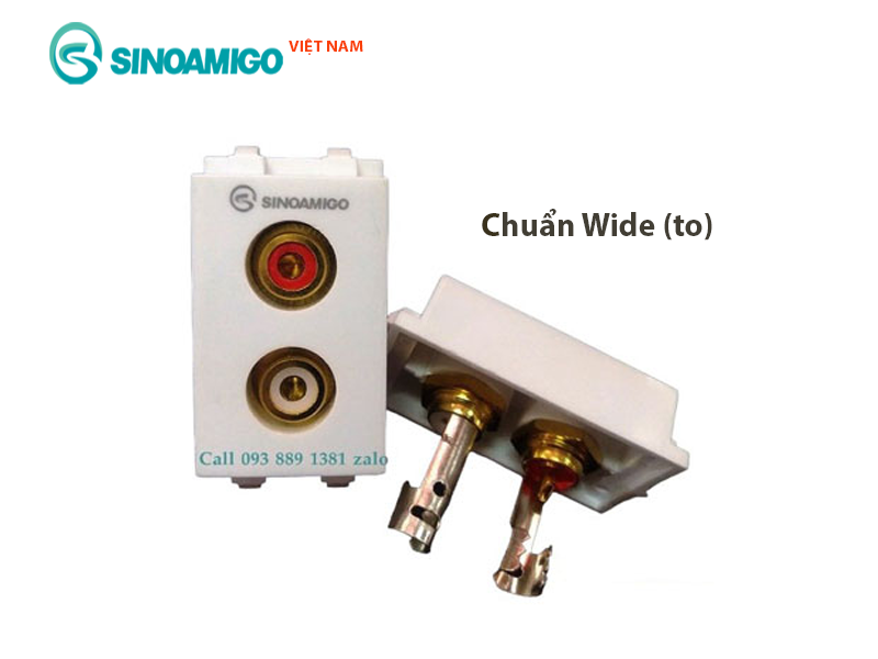 Nhân, hạt ổ cắm Audio Jack 3.5 đầu hoa sen lắp âm tường, âm sàn