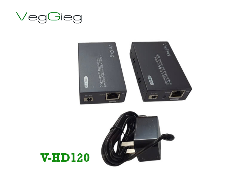 Bộ khuếch đại HDMI 120M qua cáp mạng Lan VegGieg V-H120