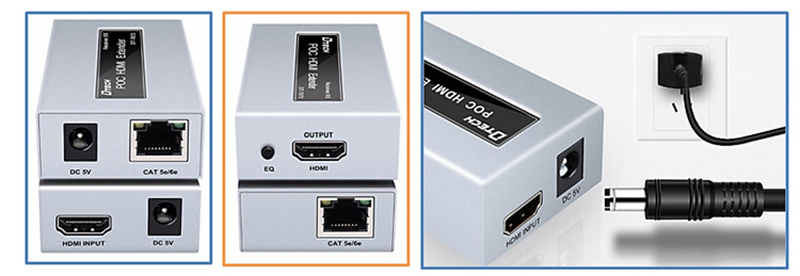 Bộ nối dài HDMI qua cáp mạng LAN 50m Dtech DT-7073 (phiên bản 2nd)