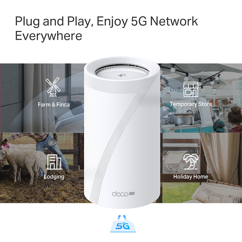 Deco BE65-5G - Hệ thống Mesh Wi-Fi 7 ba Băng tần BE11000 5G cho gia đình, văn phòng