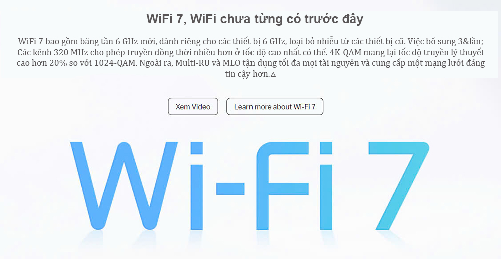 TP-Link Deco BE95 - Mesh Wi-Fi 7 hệu suất cao, 4 băng tần, hỗ trợ MLO, AI Mesh thông minh