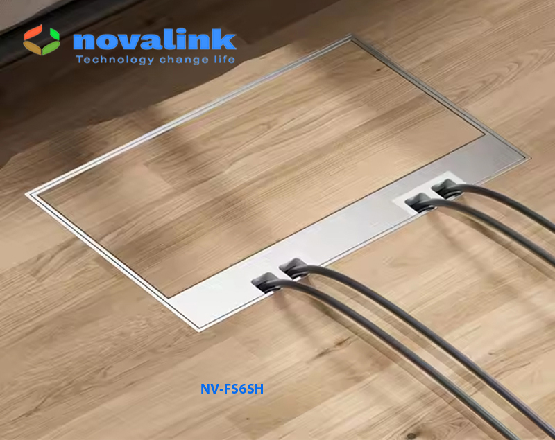 Hộp điện âm sàn Novalink NV-FS6SH - Lắp 6 thiết bị, chống nước IP35