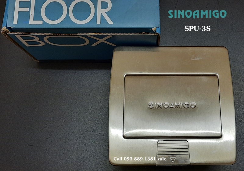 Ổ cắm âm sàn HDMI + USB SPU-3S Sinoamigo inox màu bạc